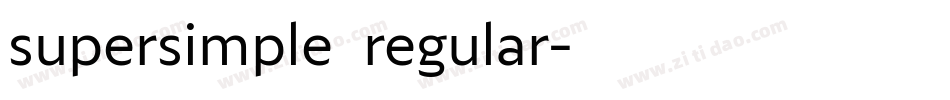 supersimple  regular字体转换